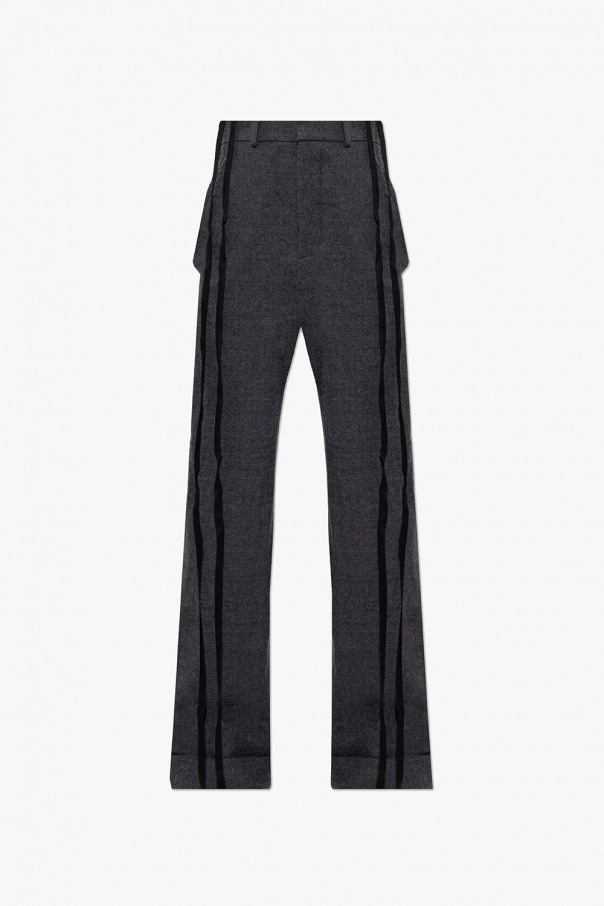 Grey 'Albert' trousers Ann Demeulemeester - black floral